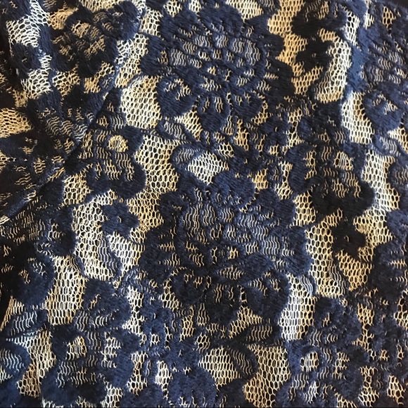 SOLD Maurice’s Blue Lace Floral Bomber Jacket M - Picture 12 of 12